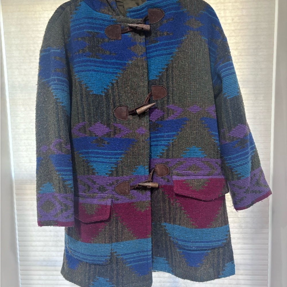 Vintage Aztec Wool Coat